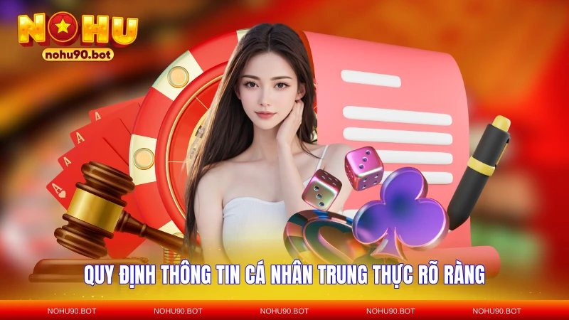 Quy định thông tin cá nhân trung thực rõ ràng